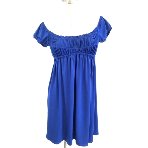 3/$25 Muse Size 8 Blue Babydoll Dress - Picture 1 of 6